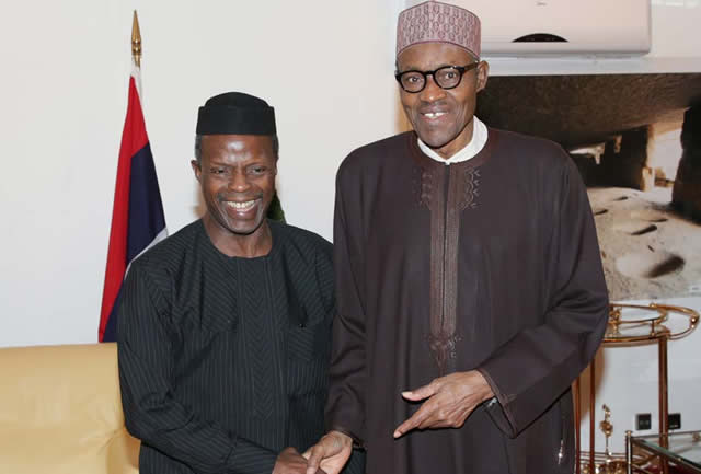 President Buhari Lauds VP Osinbajo, Commends His Contribution To Governance.