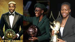 Nigeria Wins Big at 2023 CAF Awards, Osimhen, Oshoala, Nnadozie Shine.