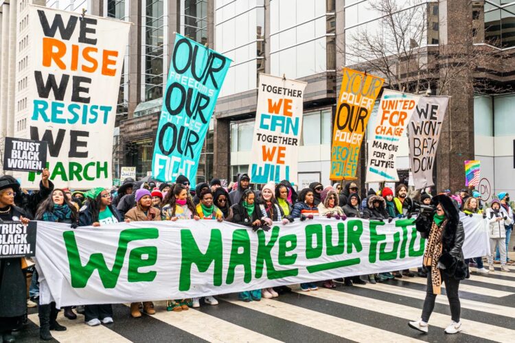 Protesters March in Washington Against Donald Trump Policies Ahead of Inauguration