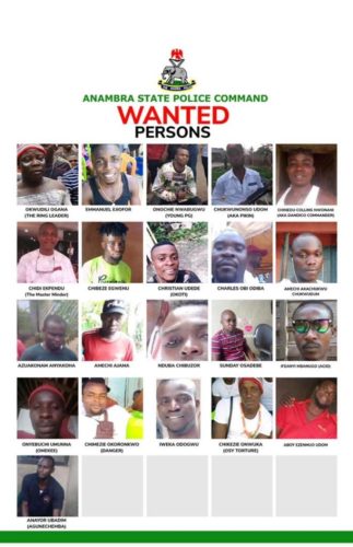 Anambra Police Command Declare 21 People Wanted Over the Kidnap of Igwe Oliver Chike Nnaji.